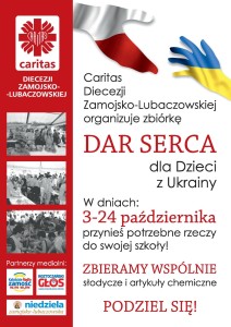 dar serca dla Ukrainy plakat